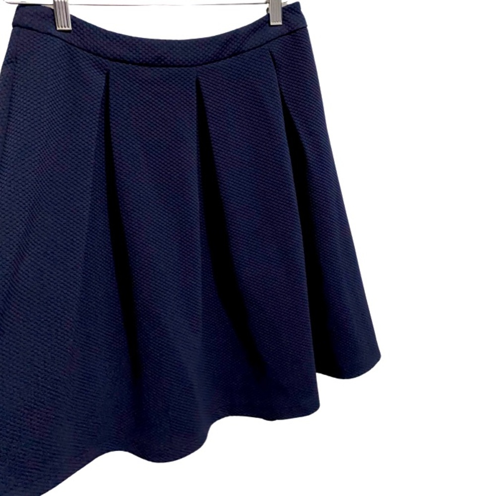 Versona midi navy blue pleated skirt high waisted